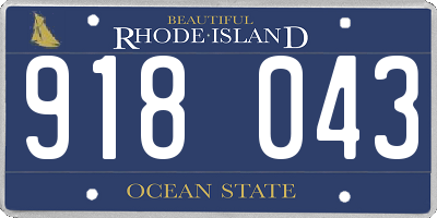 RI license plate 918043