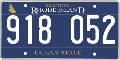 RI license plate 918052
