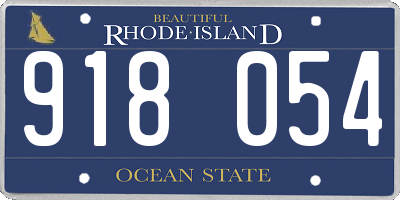 RI license plate 918054