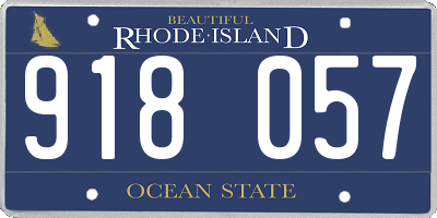 RI license plate 918057