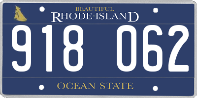 RI license plate 918062