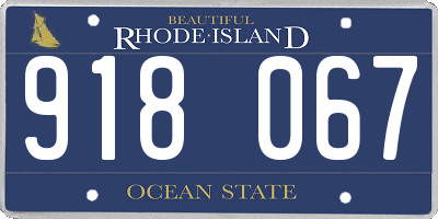RI license plate 918067