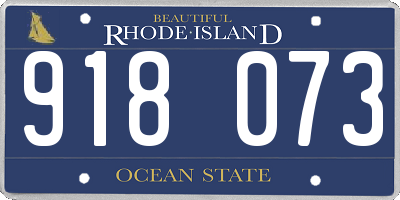 RI license plate 918073
