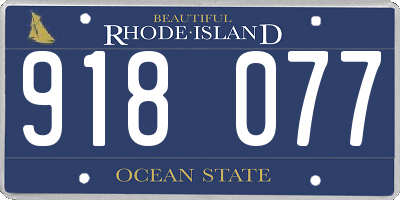 RI license plate 918077