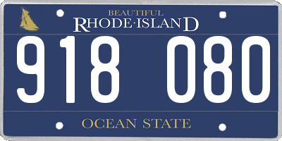 RI license plate 918080