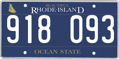 RI license plate 918093