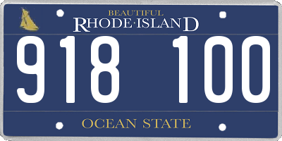 RI license plate 918100