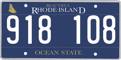RI license plate 918108