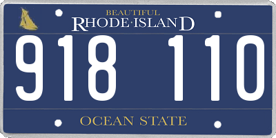 RI license plate 918110