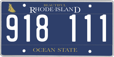 RI license plate 918111