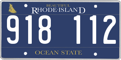 RI license plate 918112