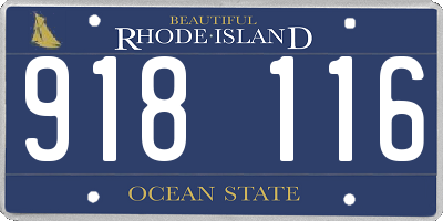 RI license plate 918116