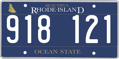 RI license plate 918121