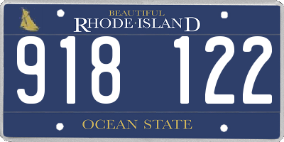 RI license plate 918122