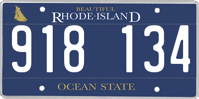 RI license plate 918134