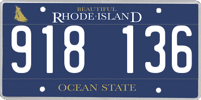 RI license plate 918136