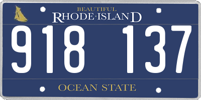 RI license plate 918137