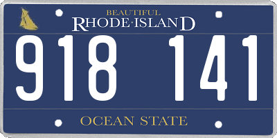 RI license plate 918141
