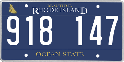 RI license plate 918147
