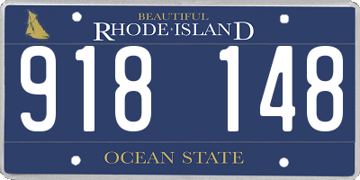 RI license plate 918148