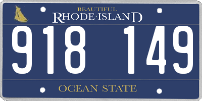 RI license plate 918149