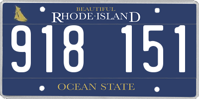 RI license plate 918151