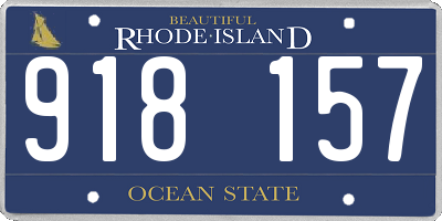 RI license plate 918157