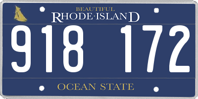 RI license plate 918172