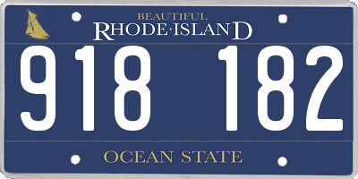 RI license plate 918182