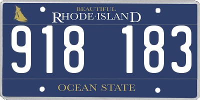 RI license plate 918183