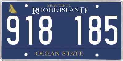 RI license plate 918185