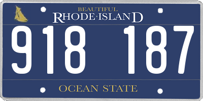 RI license plate 918187