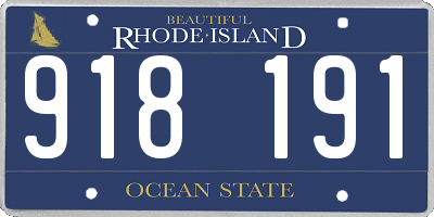 RI license plate 918191