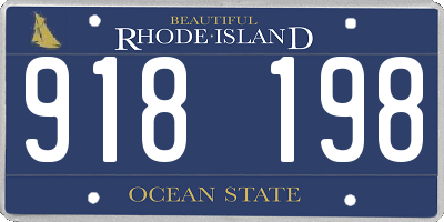 RI license plate 918198