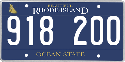 RI license plate 918200