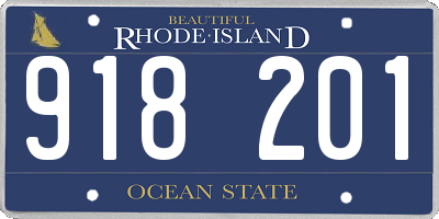 RI license plate 918201