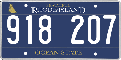 RI license plate 918207
