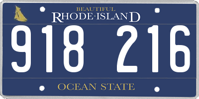 RI license plate 918216