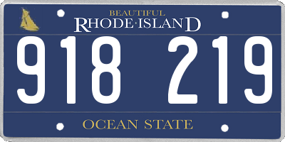 RI license plate 918219