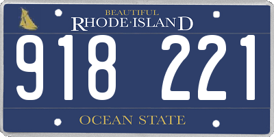 RI license plate 918221