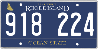 RI license plate 918224