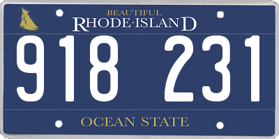 RI license plate 918231