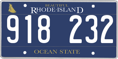 RI license plate 918232