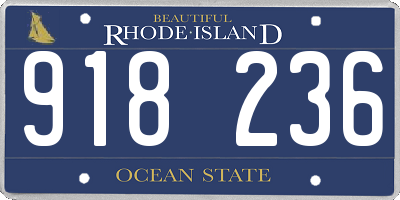 RI license plate 918236