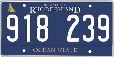 RI license plate 918239