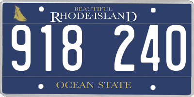 RI license plate 918240