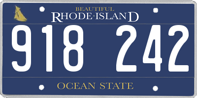RI license plate 918242