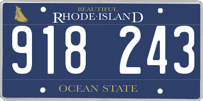 RI license plate 918243