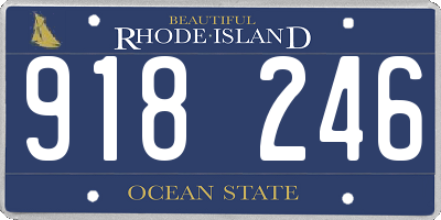 RI license plate 918246