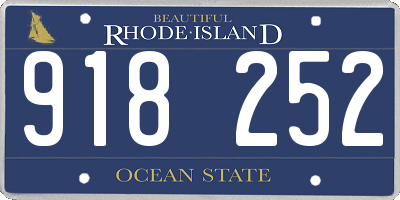 RI license plate 918252
